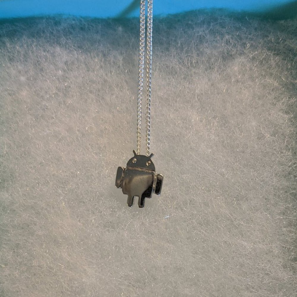 Android Logo Mini Robot Necklace - Picture 4 of 11